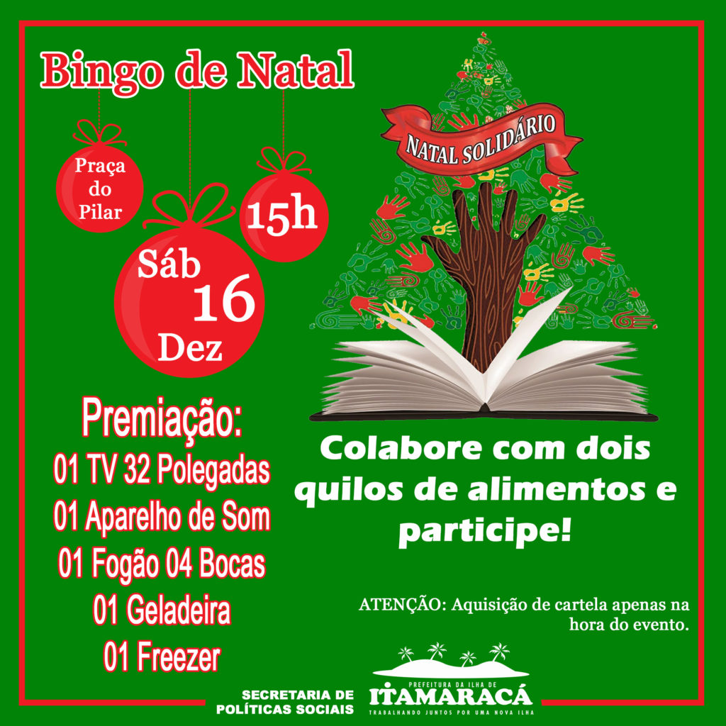 Grande Bingo de Natal, Participe! – Prefeitura Municipal da Ilha de  Itamaracá